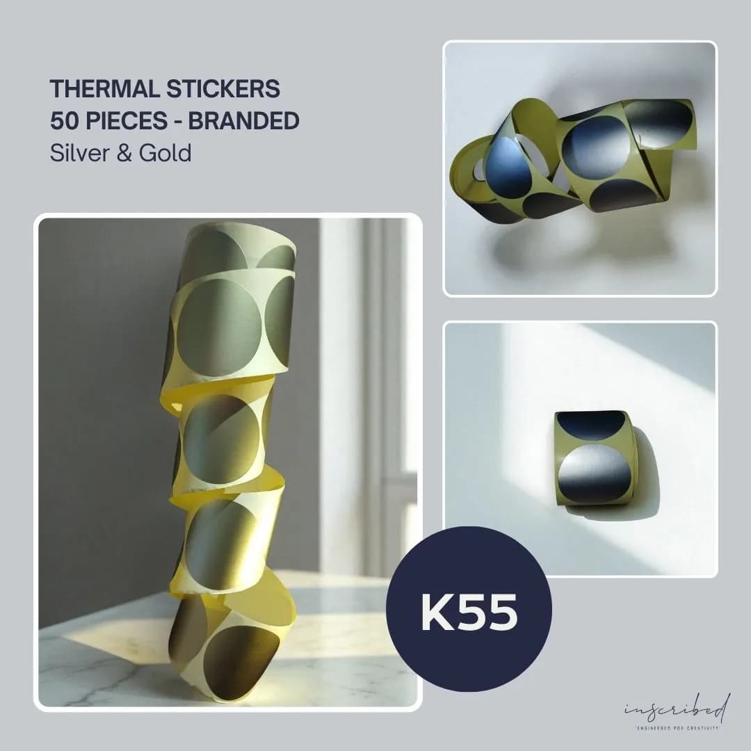 Thermal Stickers — Labelled - Circular (Pink)